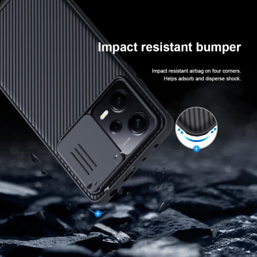 Nillkin CamShield Xiaomi Redmi Note 12 Pro / Poco X5 Pro Hoesje Zwart afbeelding 5