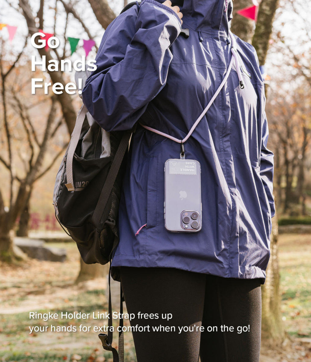 Ringke Holder Link Strap - Universeel Verstelbaar Telefoon Koord Paars afbeelding 6