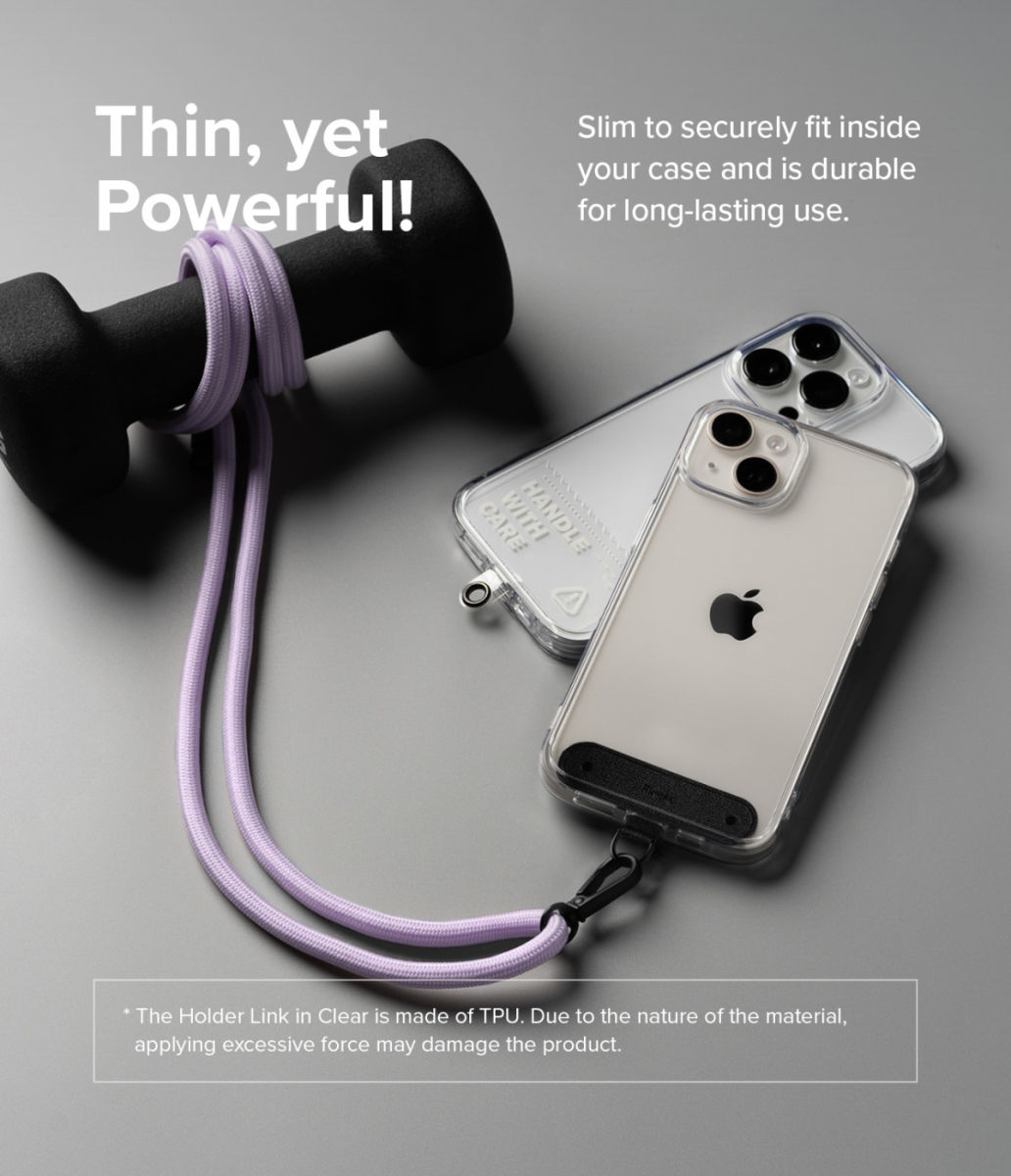 Ringke Holder Link Strap - Universeel Verstelbaar Telefoon Koord Paars afbeelding 7