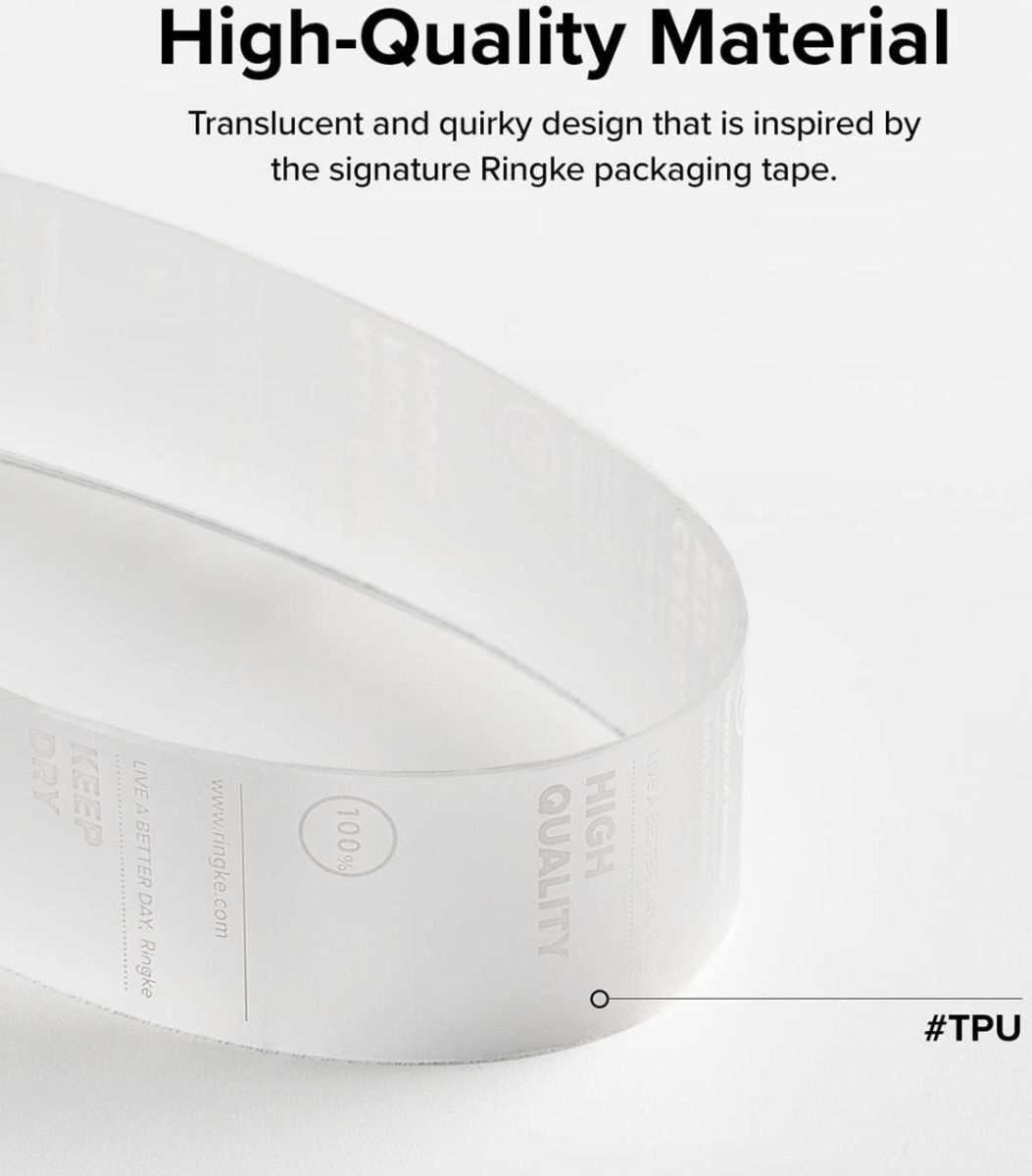 Ringke Design Hand Strap - Polsbandje voor Smartphone Transparant afbeelding 5