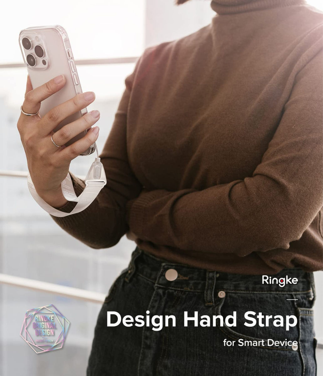 Ringke Design Hand Strap - Polsbandje voor Smartphone Transparant afbeelding 8