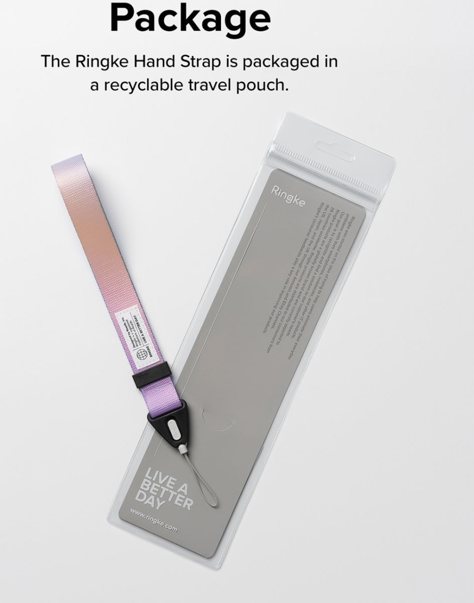 Ringke Design Hand Strap - Polsbandje voor Smartphone Transparant afbeelding 9