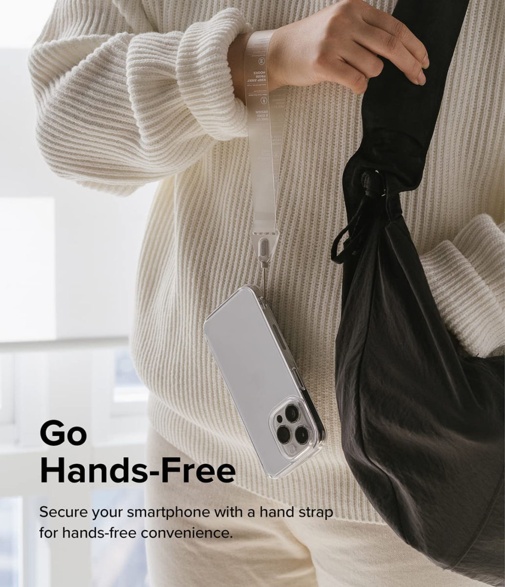 Ringke Design Hand Strap - Polsbandje voor Smartphone Transparant afbeelding 2