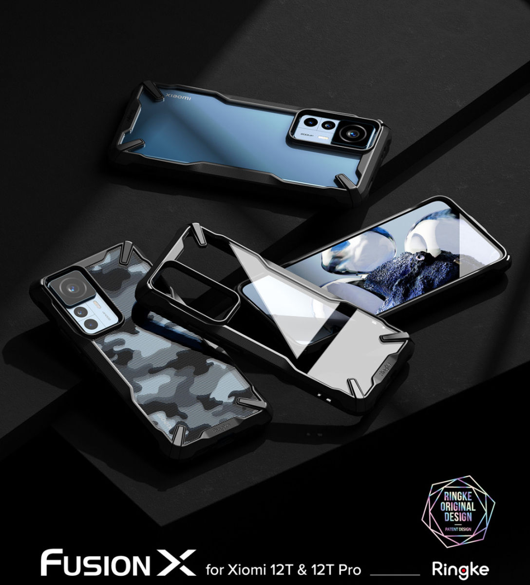 Ringke Fusion X Xiaomi 12T/12T Pro Hoesje Back Cover Transparant Zwart afbeelding 10