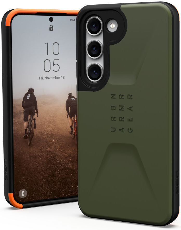 Urban Armor Gear Civilian Samsung Galaxy S23 Hoesje Back Cover Olive afbeelding 1