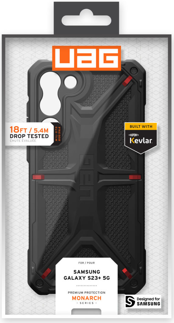 Urban Armor Gear Monarch Kevlar Samsung Galaxy S23 Plus Hoesje Zwart afbeelding 18