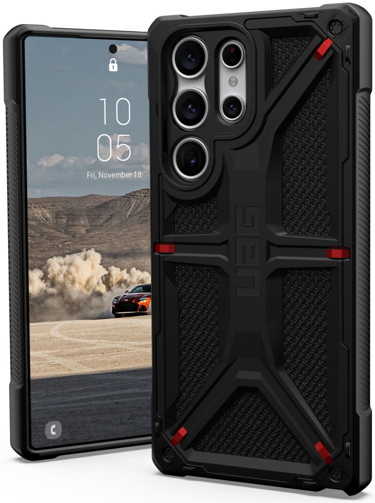 Urban Armor Gear Monarch Kevlar Samsung Galaxy S23 Ultra Hoesje Zwart afbeelding 1