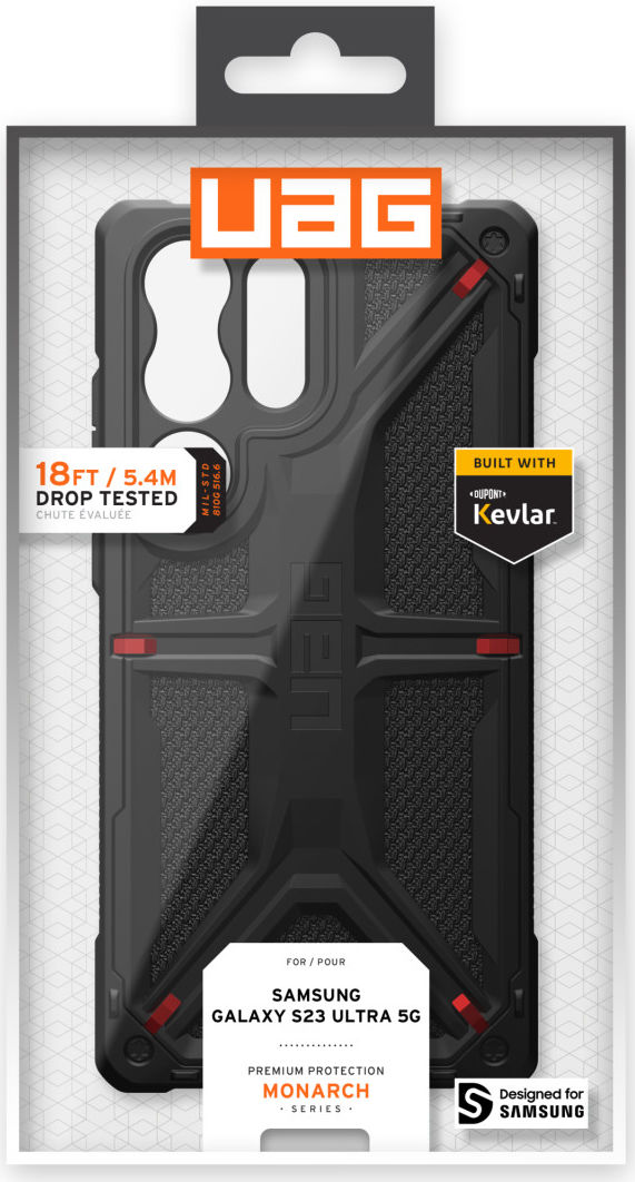 Urban Armor Gear Monarch Kevlar Samsung Galaxy S23 Ultra Hoesje Zwart afbeelding 18