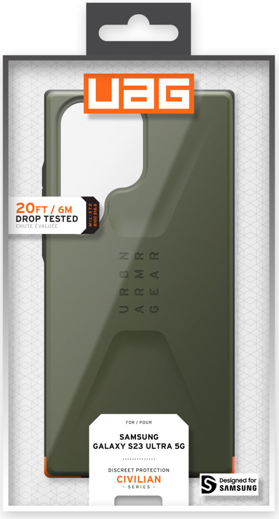 Urban Armor Gear Civilian Samsung Galaxy S23 Ultra Hoesje Olive afbeelding 20