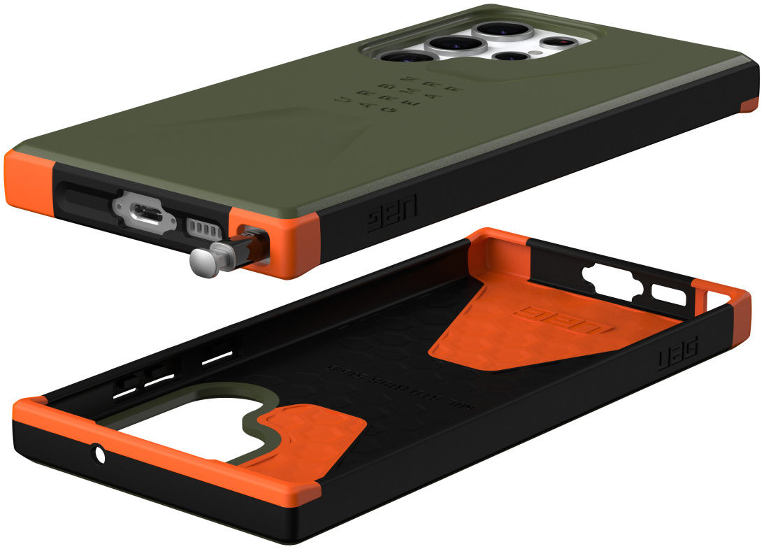 Urban Armor Gear Civilian Samsung Galaxy S23 Ultra Hoesje Olive afbeelding 5