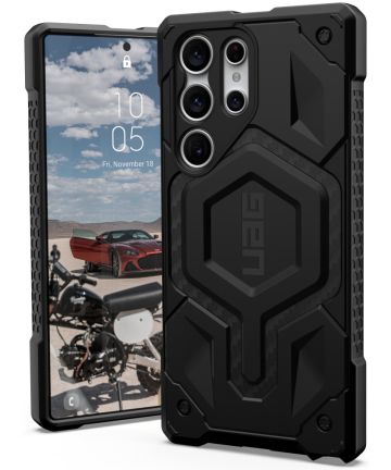UAG Monarch Pro Samsung Galaxy S23 Ultra Hoesje MagSafe Carbon Hoesjes
