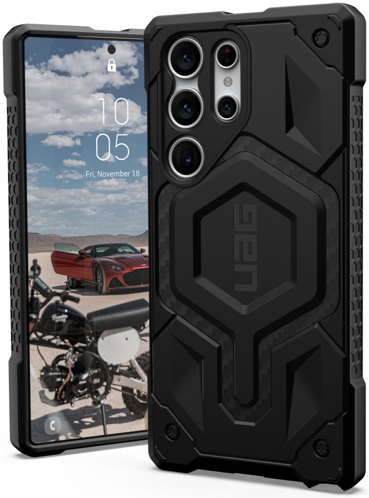 UAG Monarch Pro Samsung Galaxy S23 Ultra Hoesje MagSafe Carbon afbeelding 1