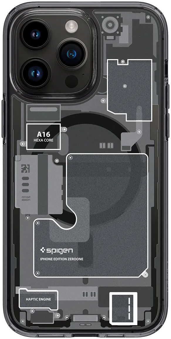 Spigen Ultra Hybrid Zero One iPhone 14 Pro Max Hoesje MagSafe Grijs afbeelding 10
