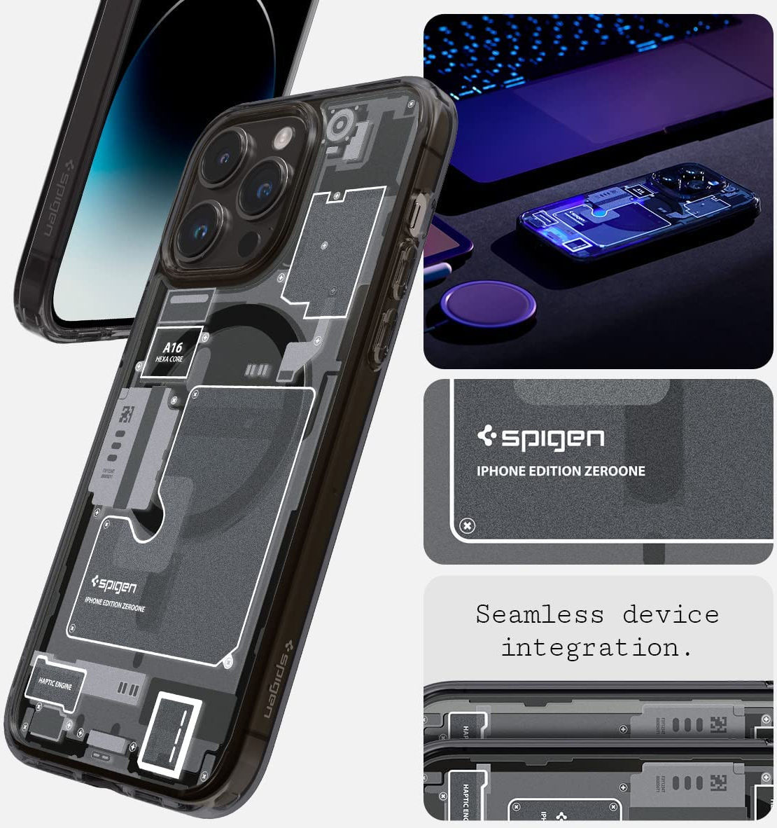 Spigen Ultra Hybrid Zero One iPhone 14 Pro Max Hoesje MagSafe Grijs afbeelding 5