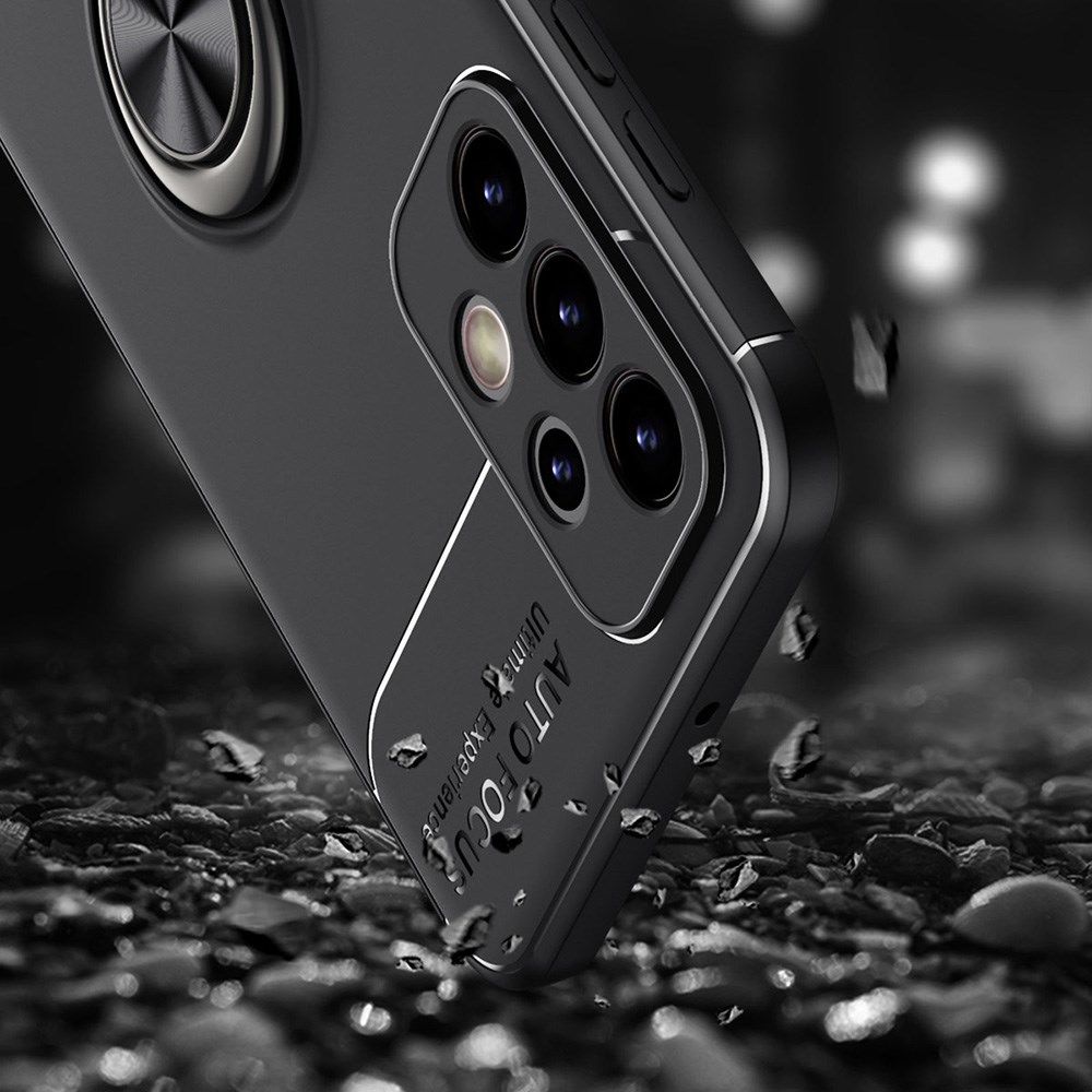 Samsung Galaxy A23 Hoesje met Magnetische Kickstand Ring Zwart afbeelding 6