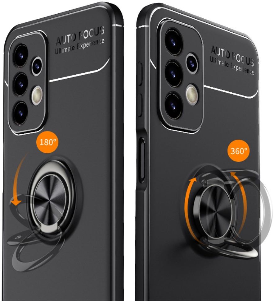 Samsung Galaxy A23 Hoesje met Magnetische Kickstand Ring Zwart afbeelding 8