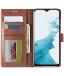 LC.IMEEKE Samsung Galaxy A23 Hoesje Portemonnee Book Case Bruin