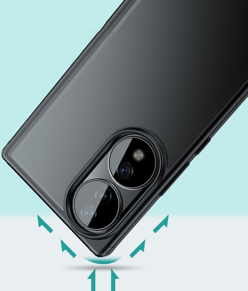 Honor 70 Hoesje Armor Back Cover Transparant Zwart afbeelding 7