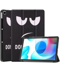 Realme Pad 10.4 Hoes Tri-Fold Book Case met Dont Touch Me Print