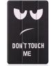 Realme Pad 10.4 Hoes Tri-Fold Book Case met Dont Touch Me Print