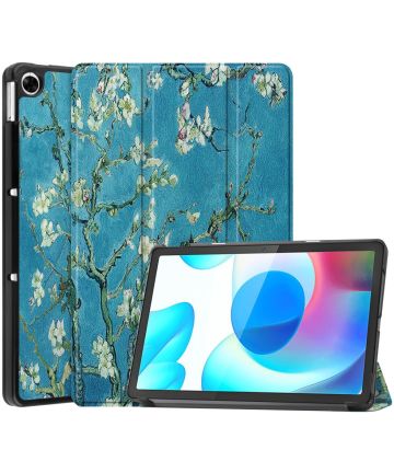 Realme Pad 10.4 Hoes Tri-Fold Book Case met Blossom Print Hoesjes
