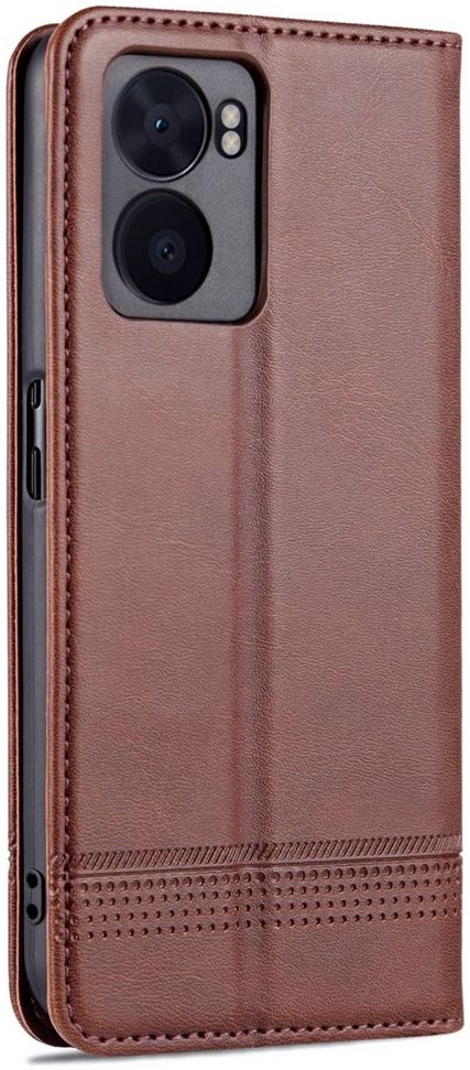 AZNS Oppo A57/A57s/A77 Hoesje Wallet Book Case Kunstleer Bruin afbeelding 3