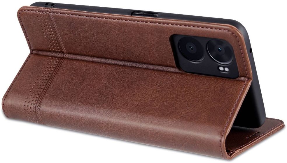 AZNS Oppo A57/A57s/A77 Hoesje Wallet Book Case Kunstleer Bruin afbeelding 5