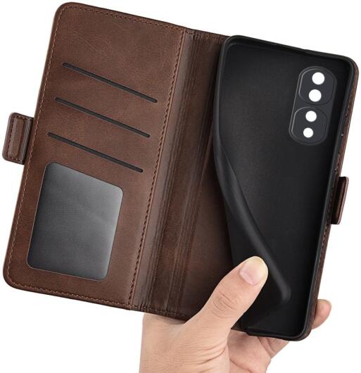 Honor 70 Hoesje Wallet Book Case Kunstleer Bruin afbeelding 11