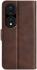Honor 70 Hoesje Wallet Book Case Kunstleer Bruin afbeelding 3