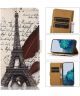 Samsung Galaxy A04 Hoesje Portemonnee Book Case met Eiffeltoren Print