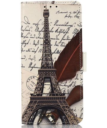 Motorola Moto E22/E22i Hoesje Portemonnee Book Case Eiffeltoren Print Hoesjes