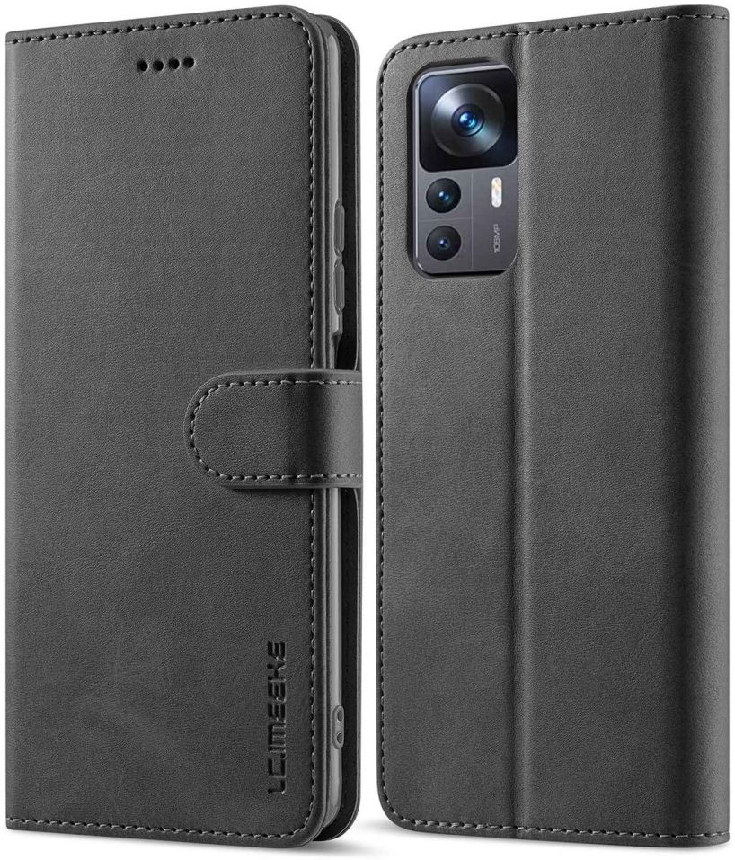 LC.IMEEKE Xiaomi 12T/12T Pro Hoesje Portemonnee Book Case Zwart afbeelding 4