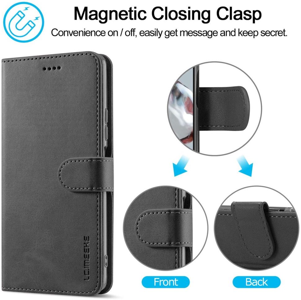 LC.IMEEKE Xiaomi 12T/12T Pro Hoesje Portemonnee Book Case Zwart afbeelding 9