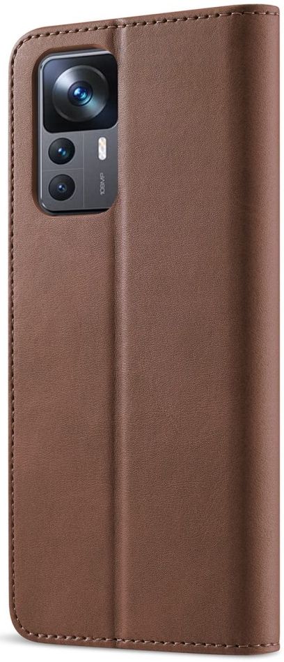 LC.IMEEKE Xiaomi 12T/12T Pro Hoesje Portemonnee Book Case Bruin afbeelding 2