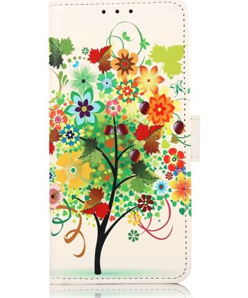 Samsung Galaxy S23 Plus Hoesje Portemonnee Book Case Flower Print Hoesjes