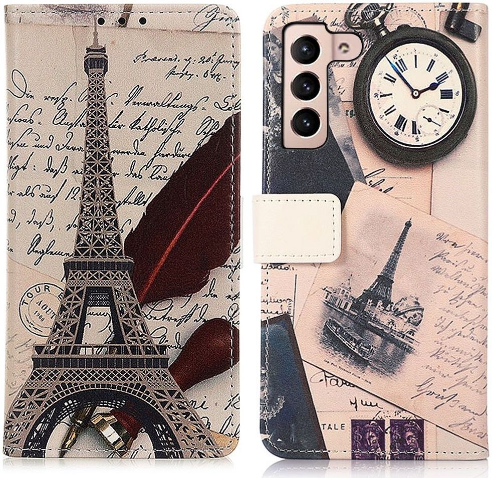 Samsung Galaxy S23 Hoesje Portemonnee Book Case Eiffeltoren Print afbeelding 7