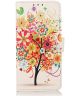 Samsung Galaxy S23 Hoesje Portemonnee Book Case Tree Print