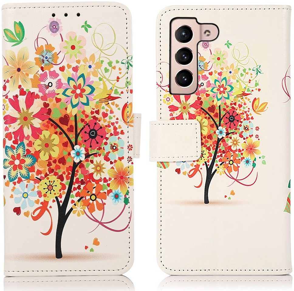 Samsung Galaxy S23 Hoesje Portemonnee Book Case Tree Print afbeelding 7