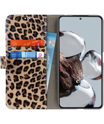 Xiaomi 12T/12T Pro Hoesje Portemonnee Book Case Luipaard Print Hoesjes