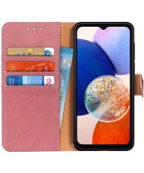 KHAZNEH Samsung Galaxy A14 5G Hoesje Portemonnee Book Case Roze