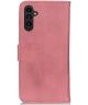 KHAZNEH Samsung Galaxy A14 Hoesje Portemonnee Book Case Roze