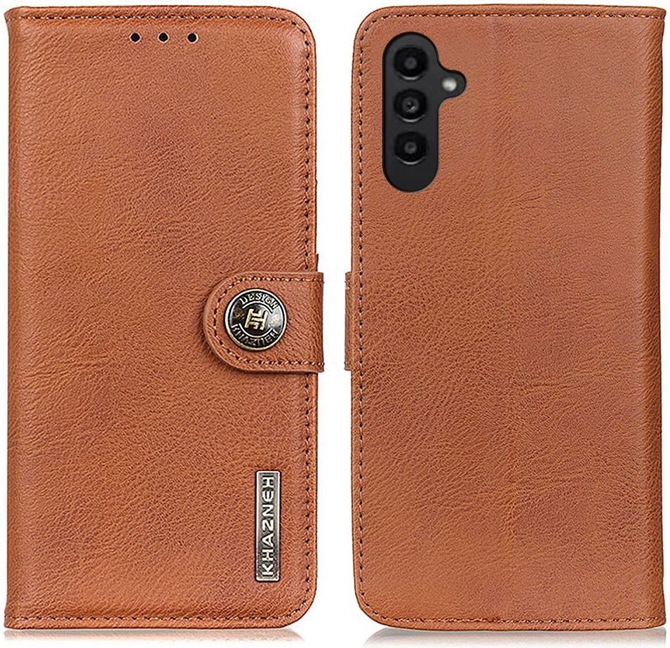 KHAZNEH Samsung Galaxy A14 Hoesje Portemonnee Book Case Bruin afbeelding 8