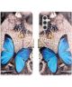 Samsung Galaxy A14 Hoesje Portemonnee Book Case Butterfly Print