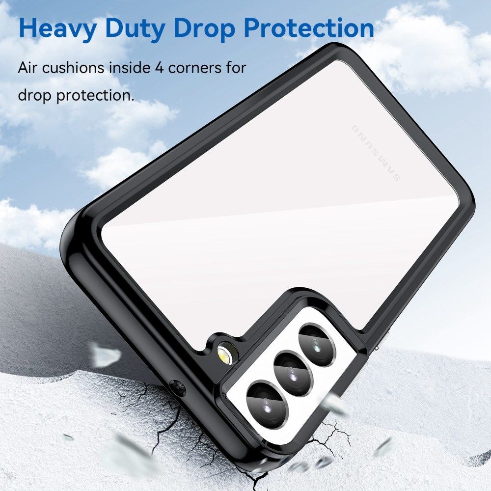 Samsung Galaxy S23 Plus Hoesje Hybride Back Cover Transparant Zwart afbeelding 3