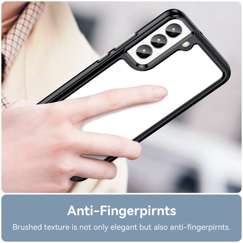 Samsung Galaxy S23 Plus Hoesje Hybride Back Cover Transparant Zwart afbeelding 5