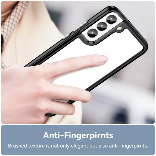 Samsung Galaxy S23 Plus Hoesje Hybride Back Cover Transparant Zwart afbeelding 5