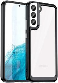Samsung Galaxy S23 Plus Hoesje Hybride Back Cover Transparant Zwart