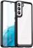 Samsung Galaxy S23 Plus Hoesje Hybride Back Cover Transparant Zwart