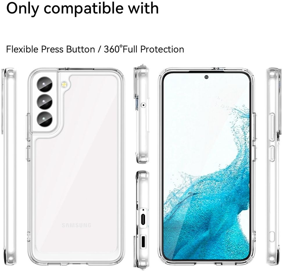 Samsung Galaxy S23 Plus Hoesje Hybride Back Cover Transparant afbeelding 8