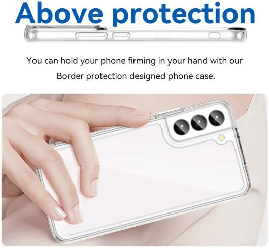 Samsung Galaxy S23 Plus Hoesje Hybride Back Cover Transparant afbeelding 4